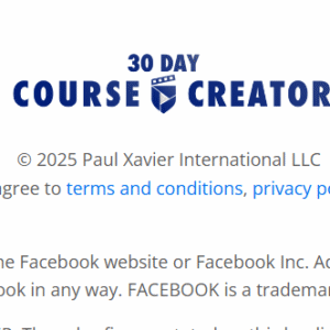 Paul Xavier – 30 Day Course Creator 2025