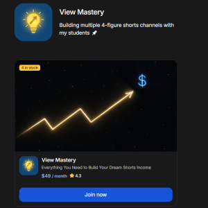 View Mastery – Everything You Need to Build Your Dream Shorts Income