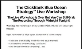 Duston McGroarty – The ClickBank Blue Ocean Strategy™ Live Workshop